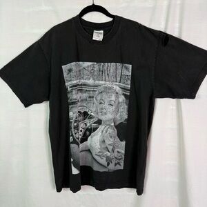 Vintage Shaka Wear Black Marilyn Monroe Tattoo Graphic Short Sleeve Tee XL